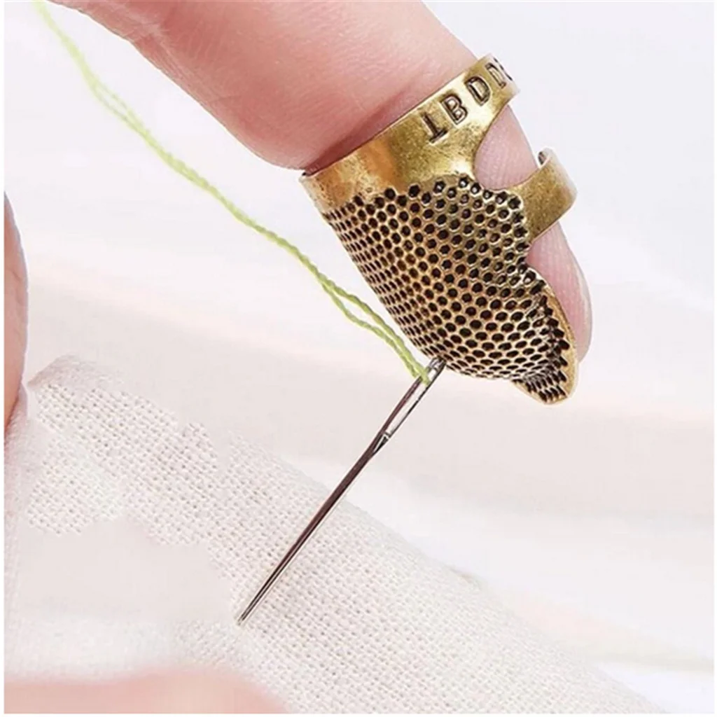 Retro Finger Protector Antique Ring Handworking Needle Thimble Needles Craft Household DIY Sewing Tools Accessories