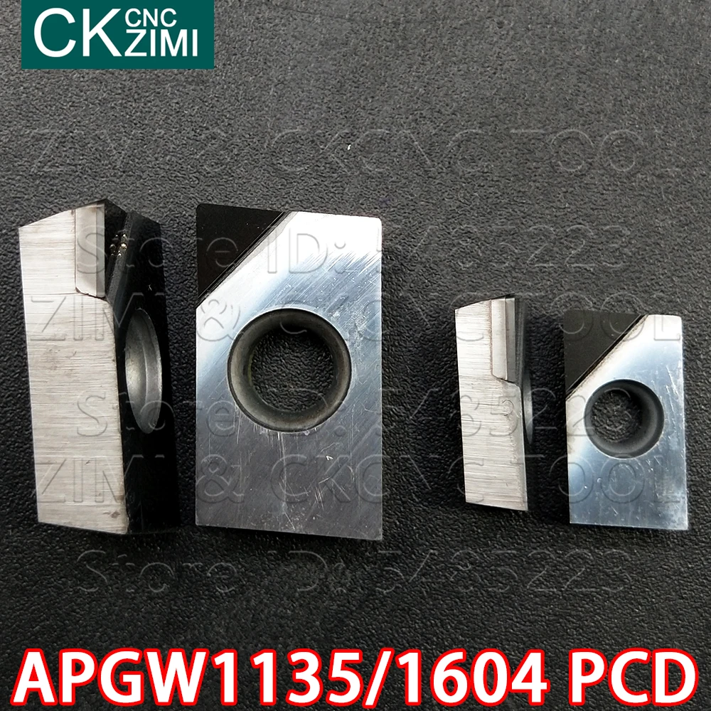 APGW1135 PCD APGW160404 PCD, إدراج الماس ، أداة مخرطة CNC ، شفرة تحول ، طحن ، أداة تحول ، مطحنة APGW ، أداة قطع