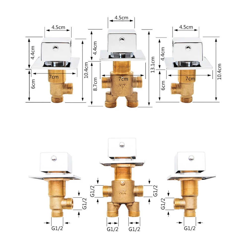 Vagsure Cold and Hot Water Tap Brass Switch Control Valve For Bathtub Faucet Set Shower Cabin Mixer Faucet Bath Faucet