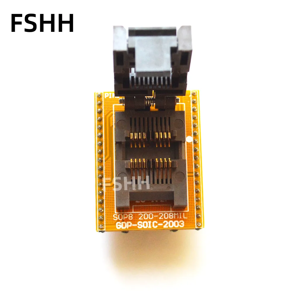 クラムシェルGDP-SOIC-2003プログラマアダプタ208milためSOP8テストソケットLT48XP LT48UXP LT848プログラマ