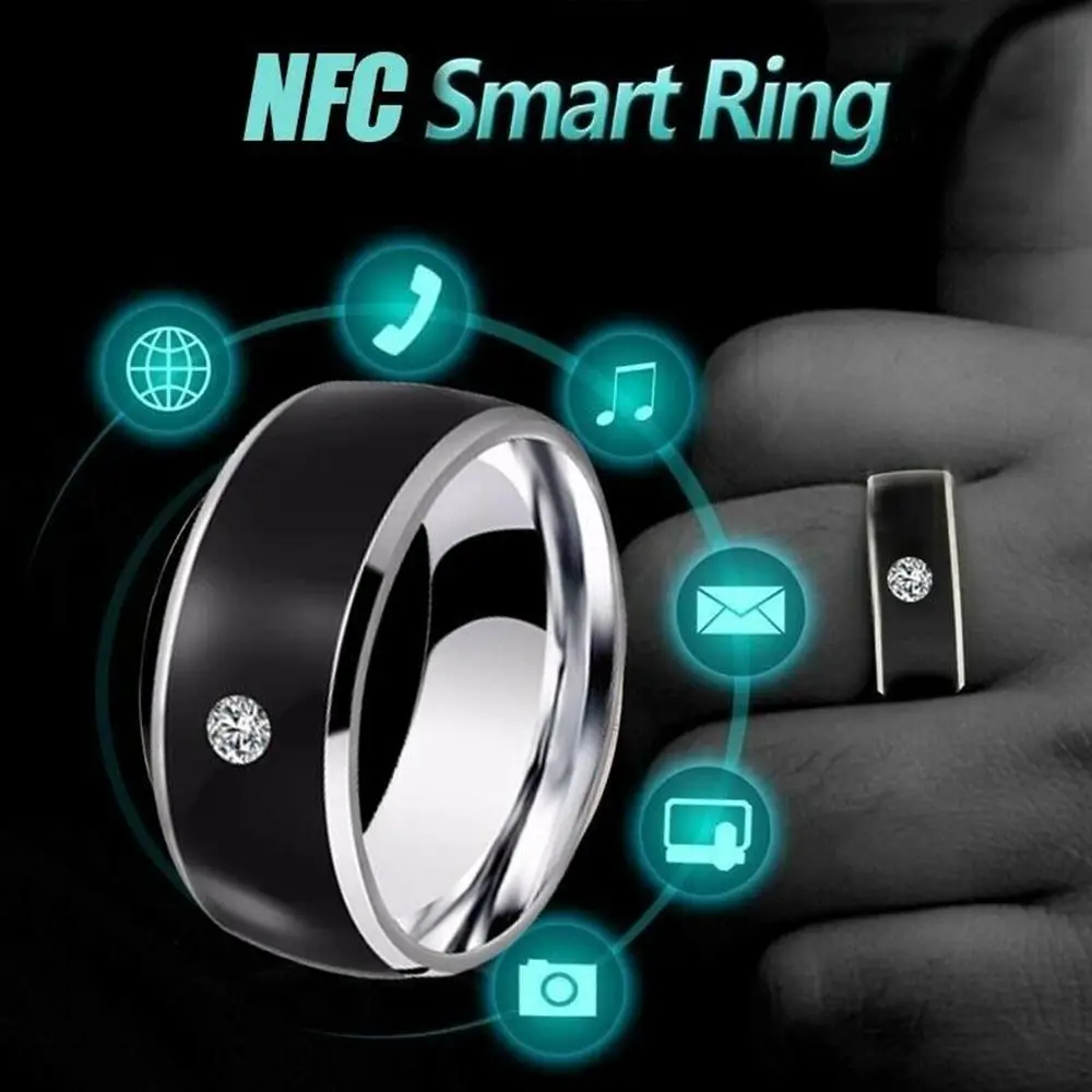 Fashion Android Phone Equipment Technology Intelligent Wearable Connect NFC Finger Ring Smart