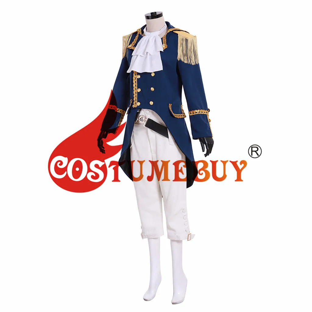 Colonial Hamilton Military Cosplay Costume Musical Hamilton Officer Jacket Pants George Washington Uniform Suit L921