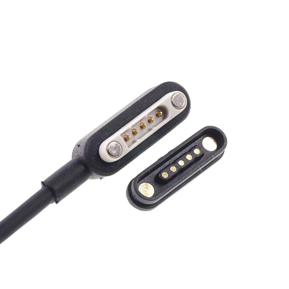 1 set 5 Position Magnet Spring-Loaded Pogo pin connector to USB A Male Data & Power Charge Cable 1 Meter & Contact female Pin