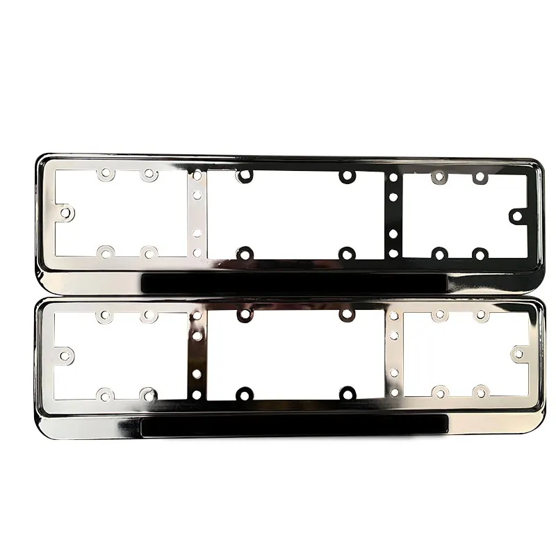 2pcs For EU Car License Plate Frame metal Car License Plate Frame Number plate Holder