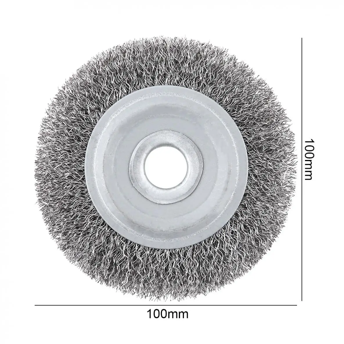 3pcs 100mm Diameter Stainless Steel Wire Polishing Brush Wheels Set with 16mm Hole and Parallel Shape for Polished Derusting New