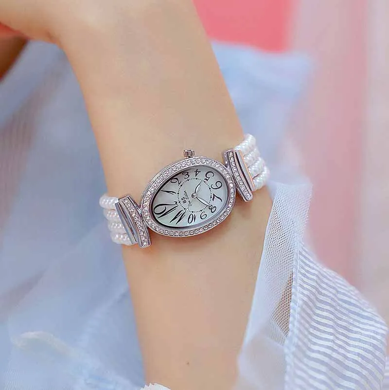 RELOGIO FEMININO  TOP BRAND WOMEN WATCHES LUXURY  ELEGANT DRESS WATCHES LADIES PEARL WRISTWATCH ZEGAREK MESKI