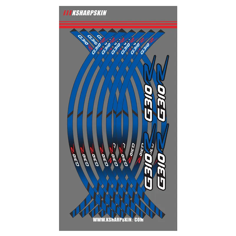 12 полосок, наклейка на колесо мотоцикла, Светоотражающая полоса на обод, внешний обод, аксессуары, стикеры, наклейки для BMW G310R