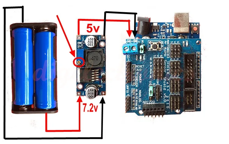 

Robot Arm Manipulator Drive Power Servo Control Board Power Supply Set Multifunction Charger+Battery+Battery Box+step-down Board