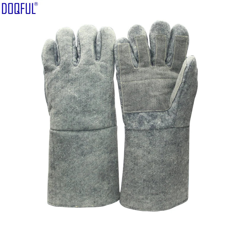 

500 Degree Work Safety Welding Oven Gloves High Temperature Resistance Overall Aramid Carbon Wear Resistant Heat Insulation Flam