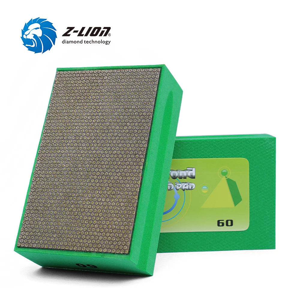 Z-LION Hand Diamond Polishing Pads, Grit 60/120/200/400,Glass Polishing Disc, For Stone, Marble, Granite, DIY Hand Tool