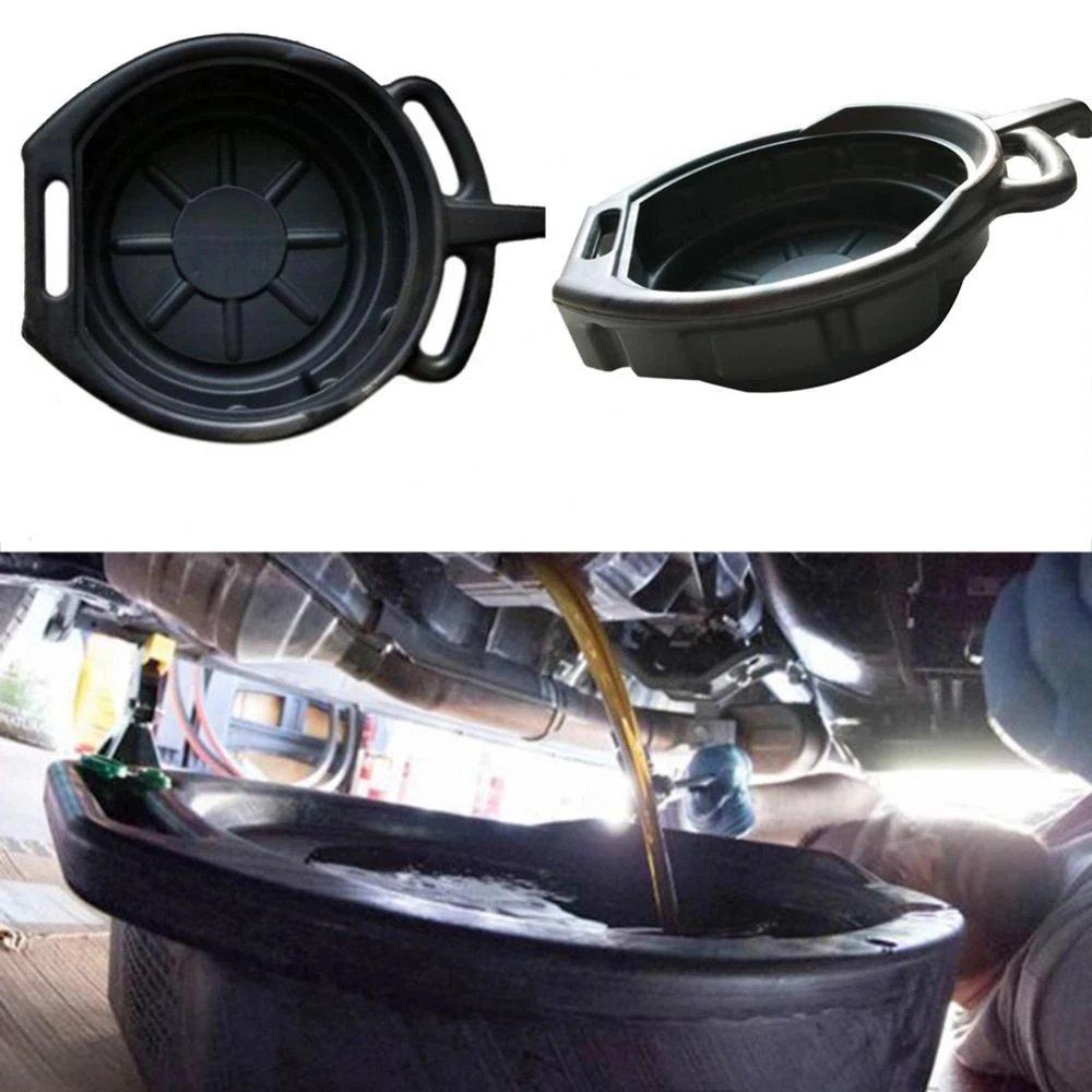 10L/15L Plastic Oil Drain Pan Wast Engine Oil Collector Tank Gearbox Oil Trip Tray For Repair Car Fuel Fluid Change Garage Tool