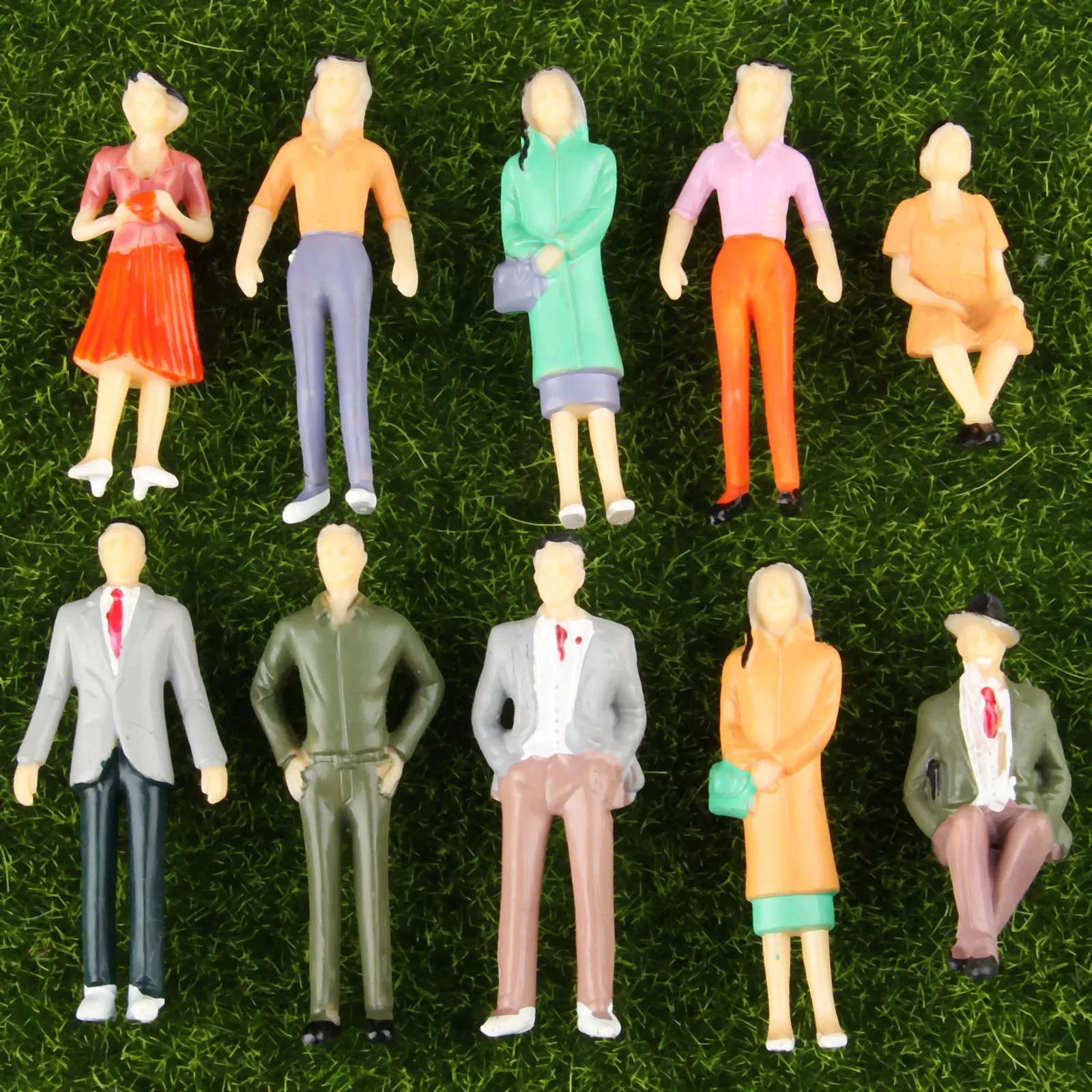 10 pçs/lote 1:30 Escala Modelo Multicolor Figuras Em Miniatura Modelos Arquitetônicos Modelo Escala Humana ABS Plástico Pótamos 65MM