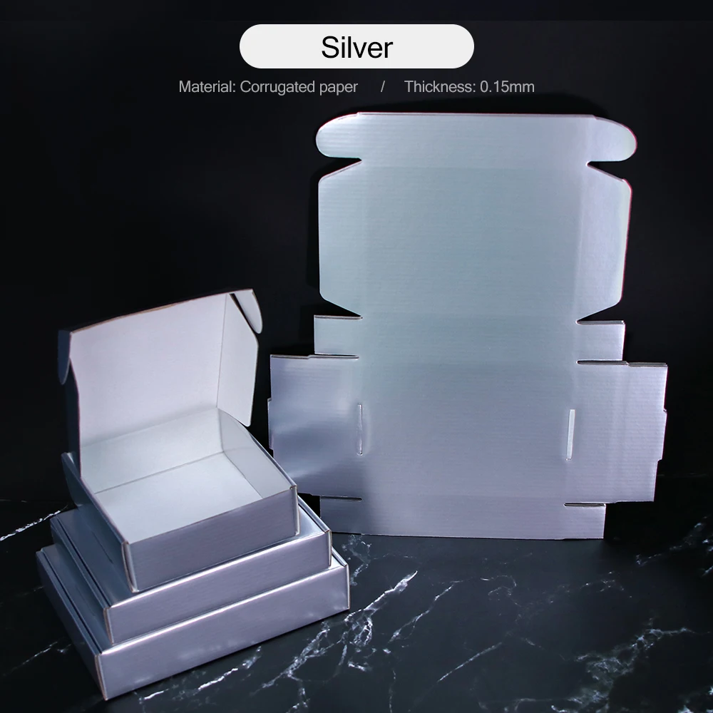 Laserkarton groothandel kleurverpakking goud kleine geschenkdoos pruik blanco 3-laags golfkarton