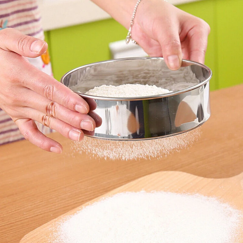 

Stainless Steel Fine Mesh Oil Strainer Flour Colander Sifter Sieve For Kitchen