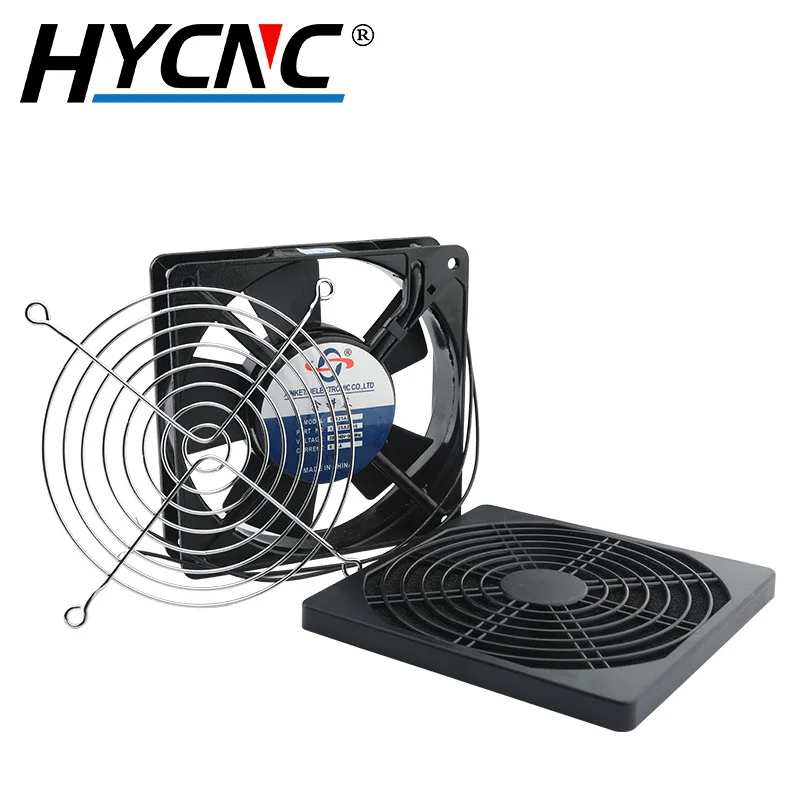 AC Cooling Fan 110mm 120mm PC Radiator Fan 220V 2-Wire Industrial Chassis Cooling Fan CNC Motor Cooling Machine Fan