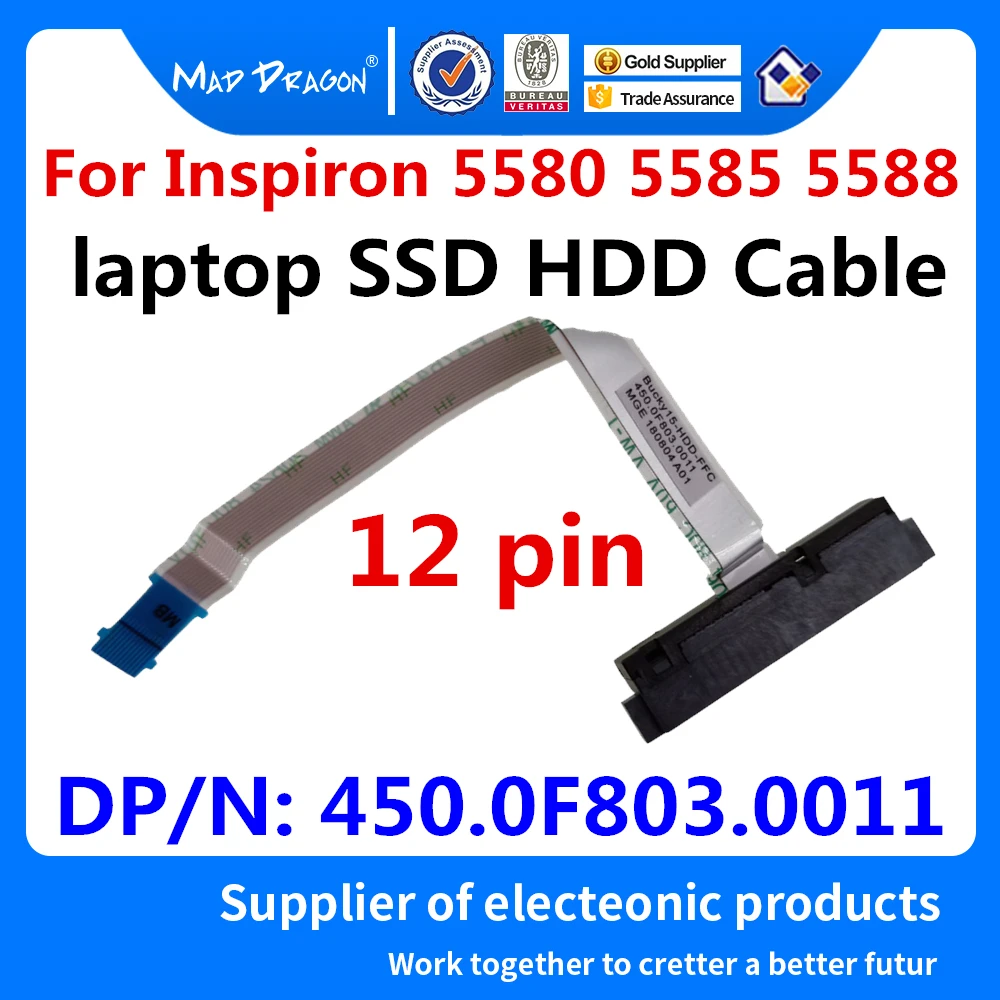 450.0F803.0001 450.0F803.0011 For Dell Inspiron 15 5580 5585 5588 Laptop SSD HDD cable SATA HDD Cable Hard Drive Cable Lnterface