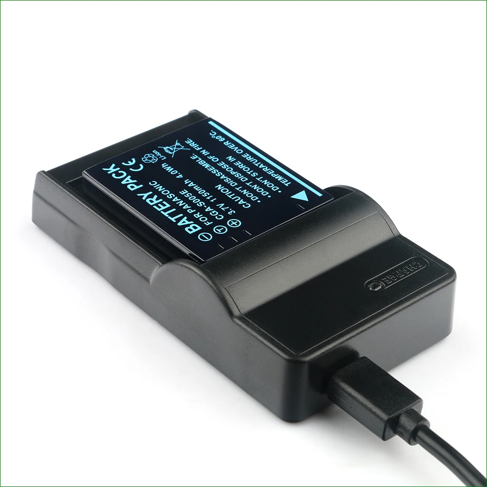 CGA-S005 S005E DMW-BCC12 Battery Charger for Panasonic DMC FS1 FS2 FX01 FX07 FX3 FX8 FX9 FX10 FX12 FX50 FX100 FX180 LX1 LX2 LX3