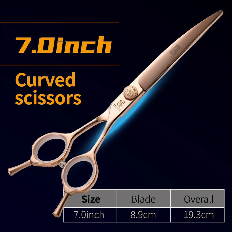 Fenice JP440C Stahl 6,5/6,75/7/7,25/7,5 Zoll Haustier Hunde Pflege Schere Set Gerade Gebogene Effilierschere Schere Für Hunde