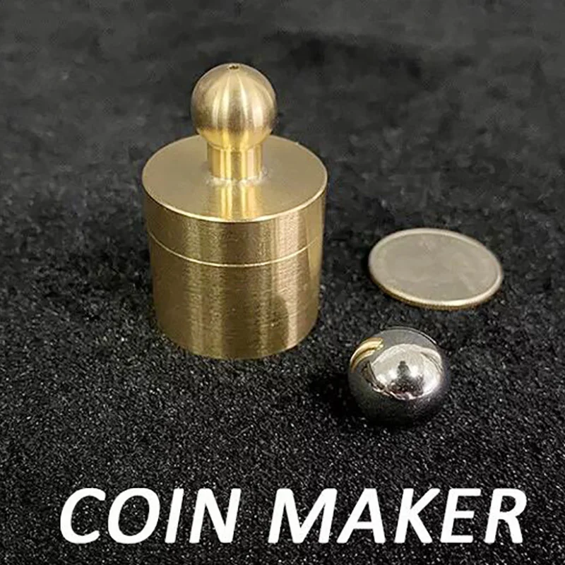 

Coin Maker (Brass) Magic Tricks Steel Ball to Coins Appearing Magia Magician Close Up Illusions Gimmicks Props Mentalism Magica