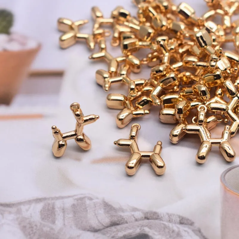 High-quality Metal Alloy Stereo Cute Balloon Dog Charms Pendants For Jewelry Making Findings DIY Necklace Bracelet Accessaries