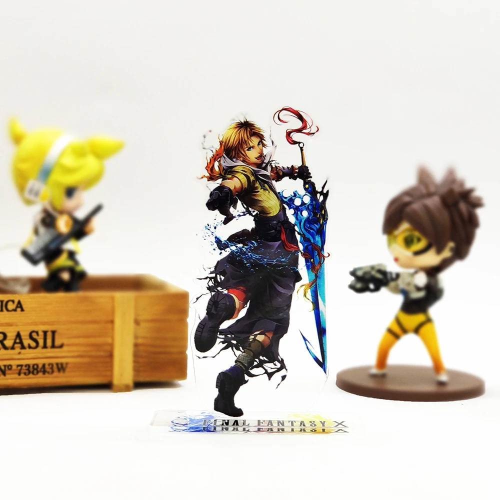 FF10 X 10 Tidus Yuna anime video   acrylic standee figurines desk decoration cake topper