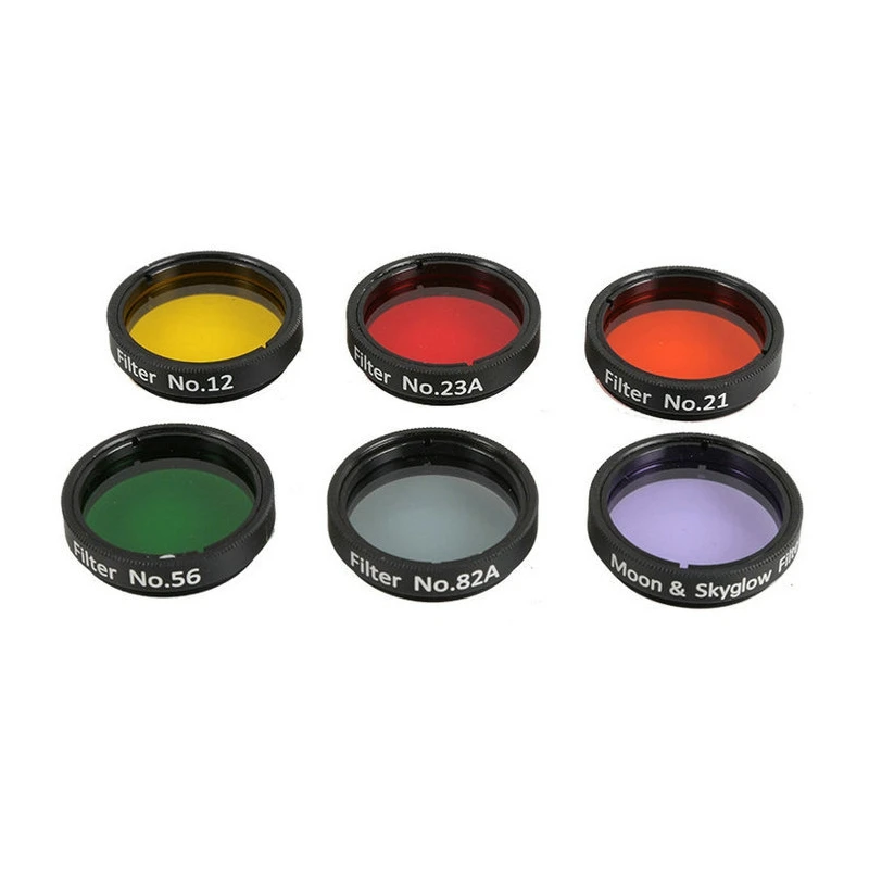 1,25 zoll Farbe Astro Filter Set (6 Stück) für Astronomische Teleskope Augenlinse Planeten Nebula Filter SkyGlow