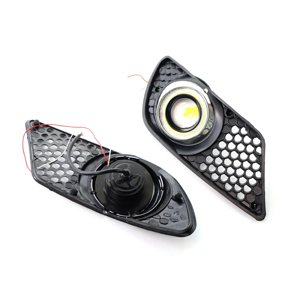 1Pair Car Front Bumper Fog Light Grill with lights For MERCEDES BENZ C-Class W204 C200 C230 C250 C300 C350 2008 2009 2010 view 5