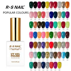 RS NAGEL 15ml UV Nagel Gel Polnisch 308 Farben Gel Lack #241-308 Farbe Schwarz Weiß Rot gel Lack Von Nail art Gel Polish (5)