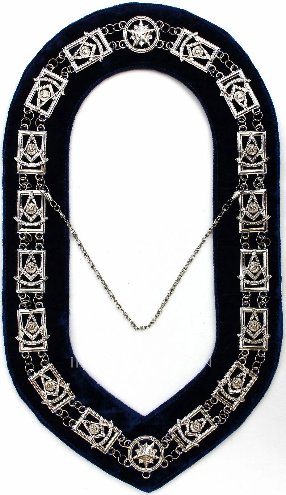 Masonic master Mason chain collar Masonic Regalia Knights Templar Metal Golden Chain Collar Blue Bass