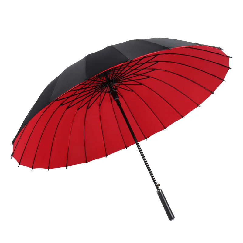 Windproof Umbrella Uv Protection Long Handle Automatic Black Outdoor Umbrella Paraguas Grande Household Merchandises BD50UU