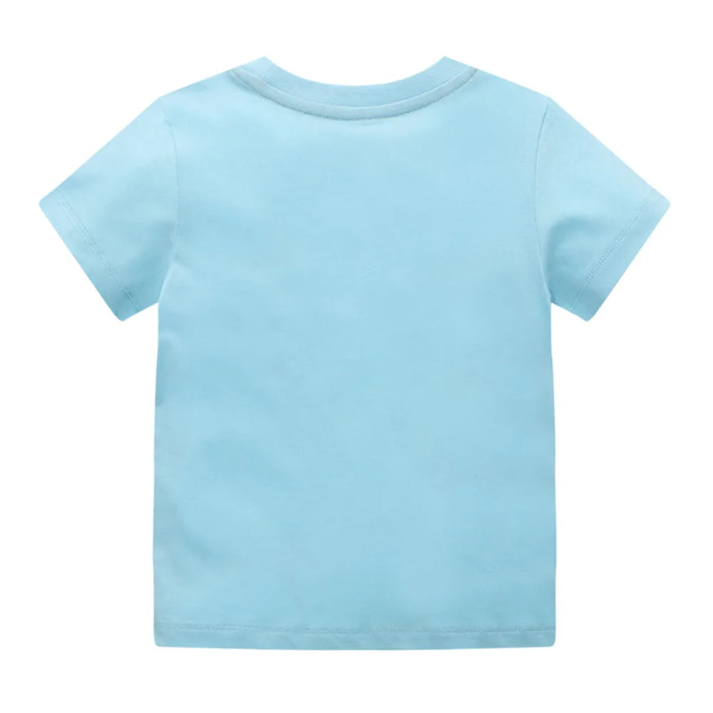 Jumping Meters New Arrival  Sea Aniamls Print  Boys Girls T shirts Cotton Children's Tees Summer Kids Girls Casual Baby Tops