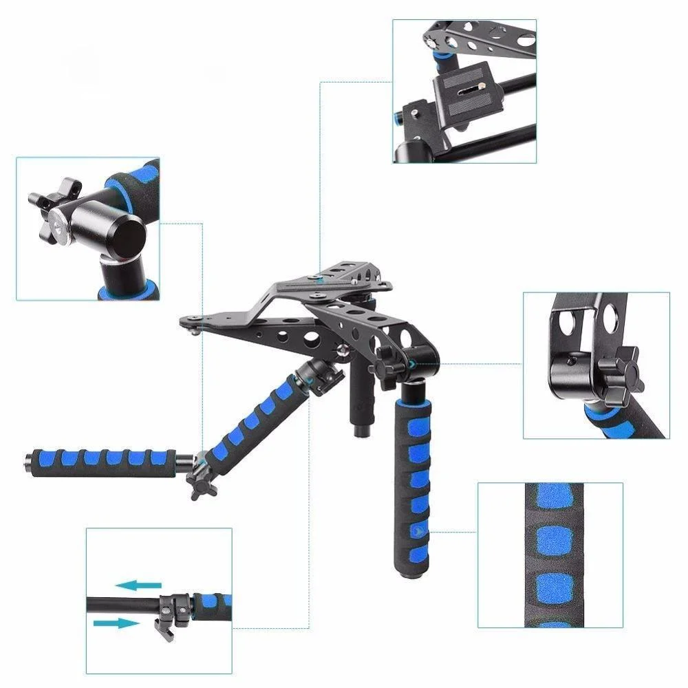 System filmowania DSLR stabilizator stabilizujący ramię do aparatów Canon 5D Nikon 4D Sony Panasonic DSLR i kamkorderów