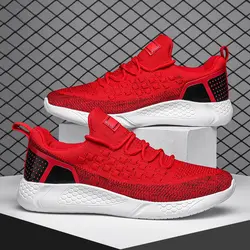 Spring Red Running Shoes for Men Ultralight Trainers Unisex Breathable Gym Sneakers Women Outdoor Professional Racing Shoes Men