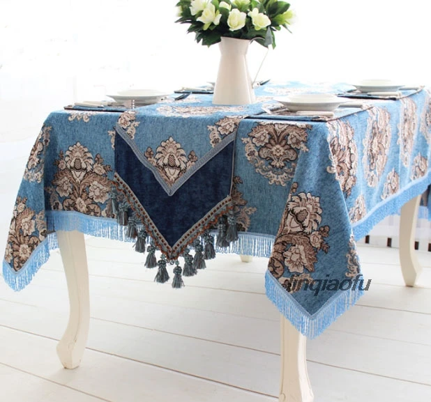 

European table flag High-end luxury European and American rectangular tablecloth round tablecloth Table runner