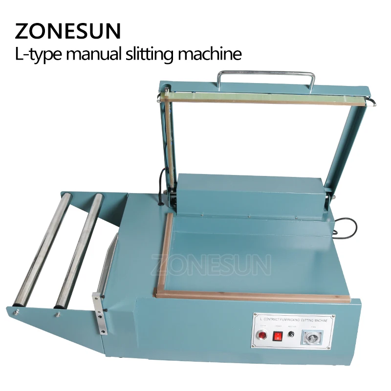 ZONESUN L contract film packaging sealing cutting machine shrink film sealing machine manual  plastic wrapping bag sealling tool