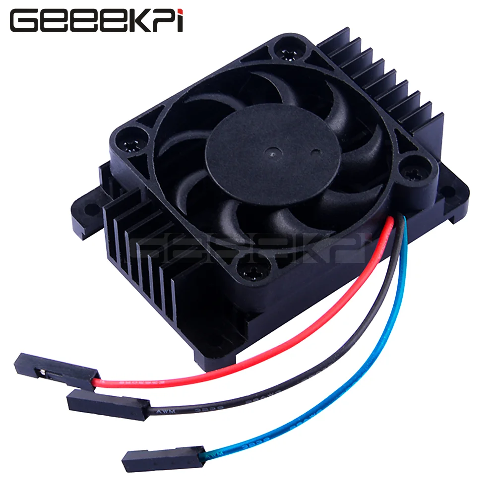 Raspberry Pi Adjustable Speed Fan Aluminum Alloy CNC Heat Sink with Fan for Raspberry Pi CM4 Module