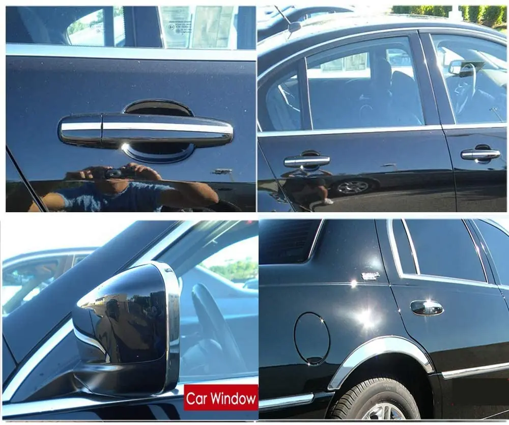 13M Car Chrome Moulding Styling Trim Sticker Auto Bumper Window Door Edge 6-30MM Flexible Decoration Strip Protector Guard