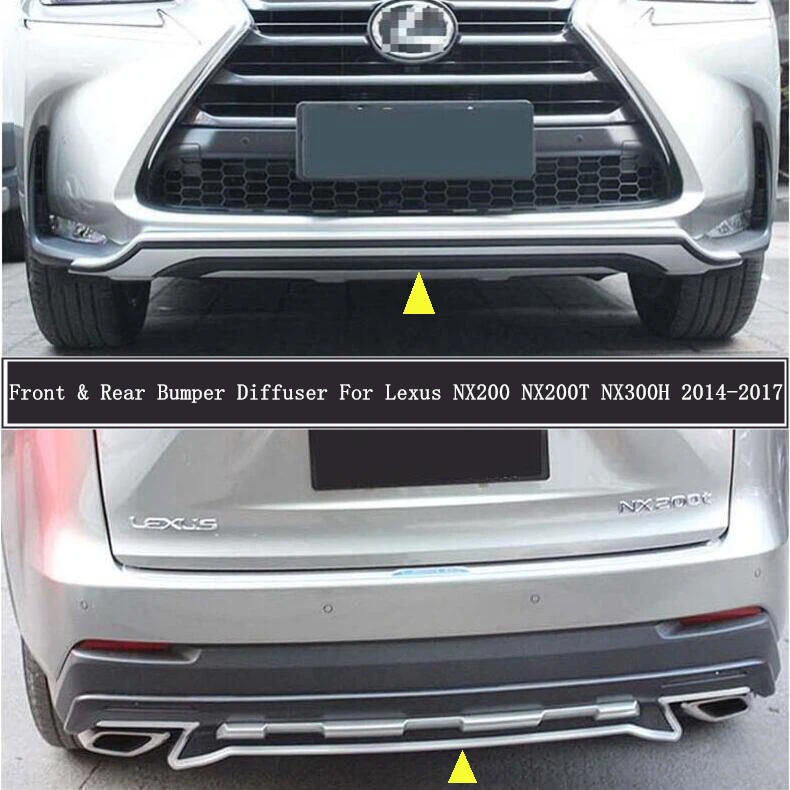 

For Lexus NX200 NX200T NX300H 2014-2017 Front & Rear Bumper Guard Diffuser Plate Protector Anti-impact High Quality Accessories