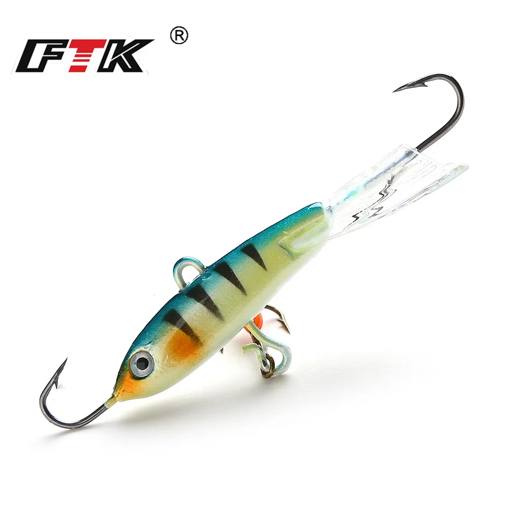 FISH KING Winter Ice Fishing Lure Balancer 8colors 3D Eyes 6.7cm/12g Colorful Winter Bait Hard Lure Jigging Bass Pike Wobbler