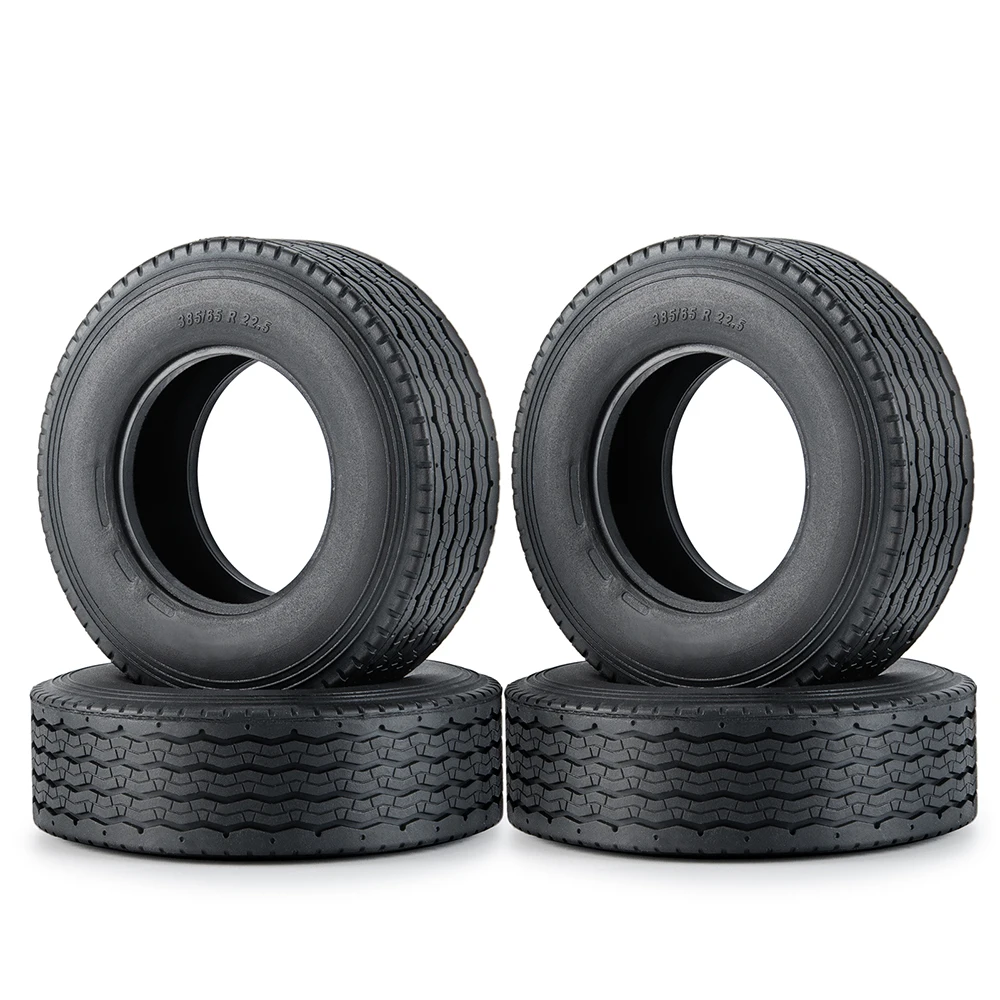 TRINOOD Rubber Wheel Tires 83*28mm for 1:14 Tamiya Wheel Rim Hubs Tyre RC Crawler Tractor Trailer Cargo Tow Drag Truck Parts