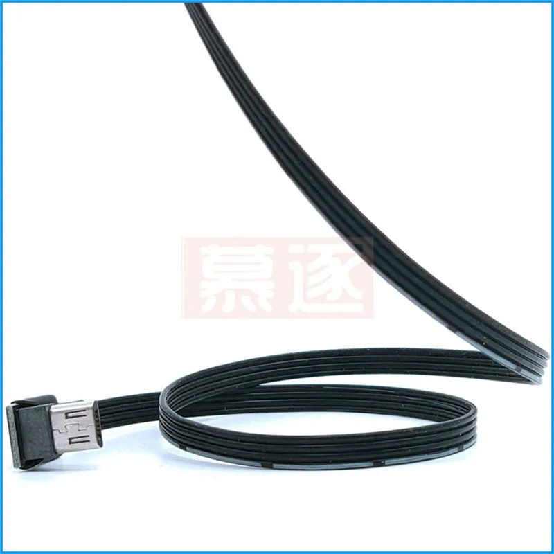 USB 2.0 أعلى إلى أسفل بزاوية 90 درجة إلى المصغّر USB 2.0 أعلى وأسفل ويسار ويمين 90 درجة ذكر بيانات سلك مسطح 0.1 متر/0.2 متر/0.5 متر/0.8 متر