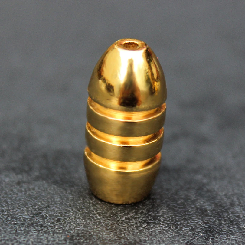 MNFT BRASS BULLET SINKERS 25pcs/pack 1.8/3.5/5/7/10g Weight For Fishing Hook Bullet Shape Copper Sinker