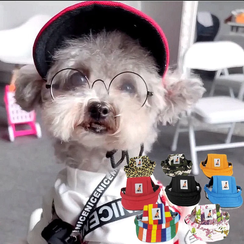 Gorra de béisbol a prueba de viento para perros, sombrero de pelo de animales para Chihuahua, Yorkshire, Pugs