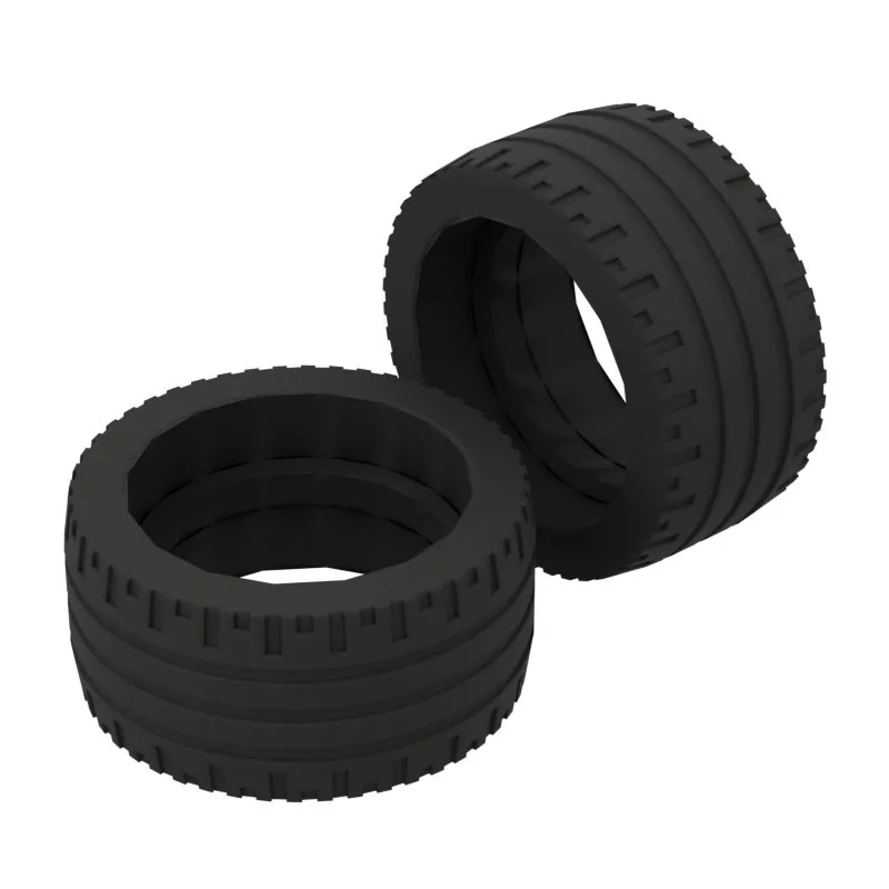 

10pcs Compatible MOC 18977 Black Tire 24 x 12 Low Profile Brick Parts Building Block Particle DIY Kid Brain Toy Birthdays Gift