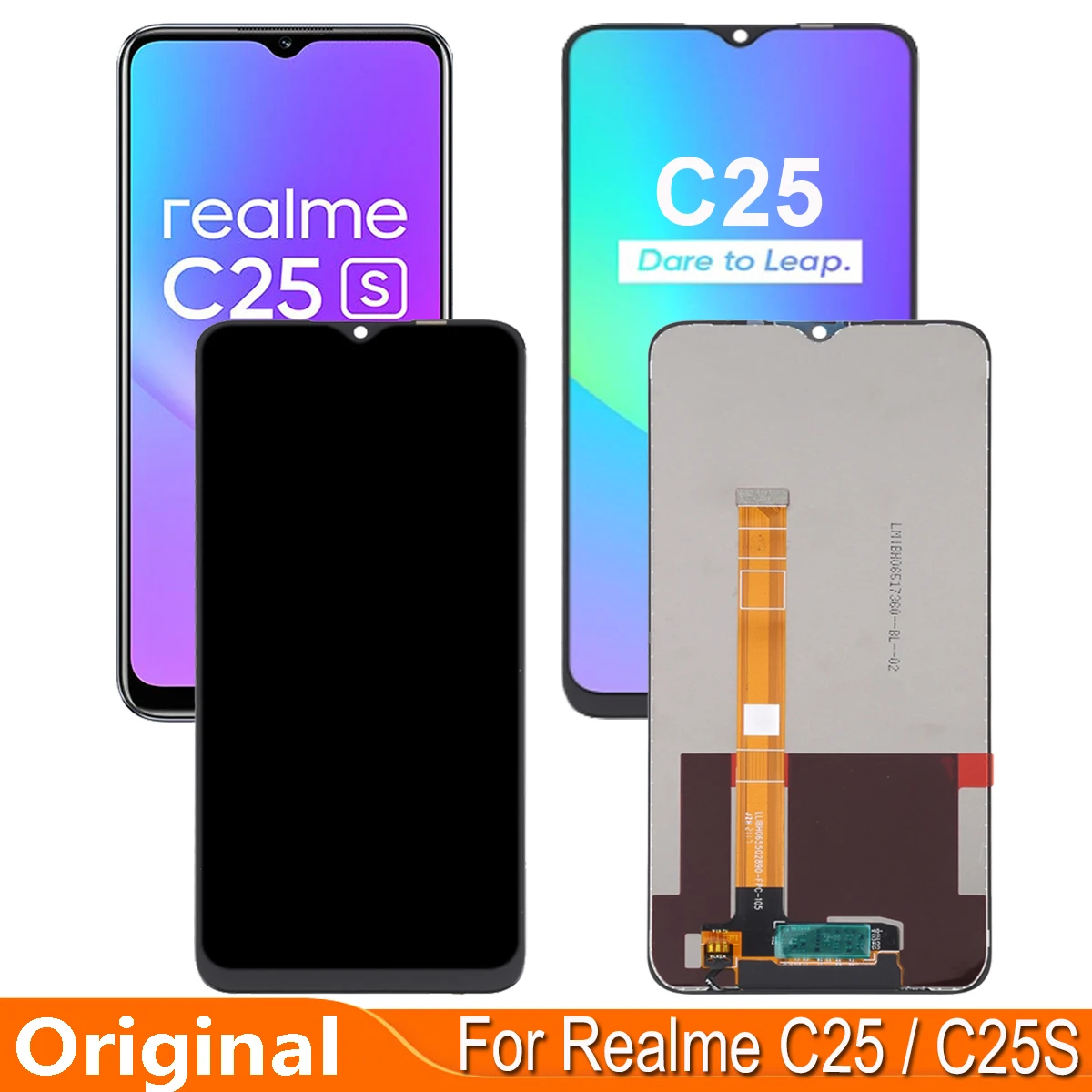 For Realme C25 RMX3193 RMX3191 C25S RMX3195 RMX3197 LCD Dispaly Touch Digitizer Screen Assembly