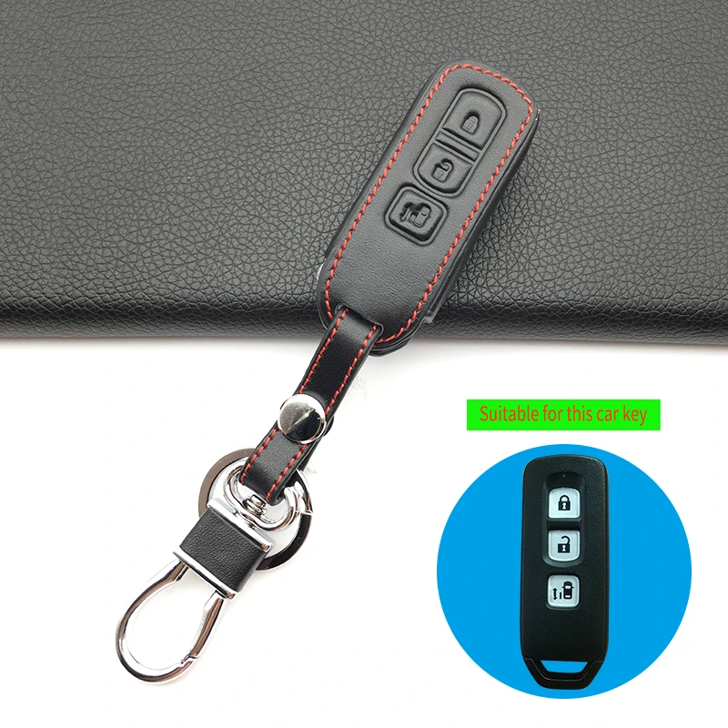 

Motorcycle Cover Leather Keyboard Cover for Honda N Nbox Plust Box Personalized NO Wagon N 3 Buttons Smart Key Case