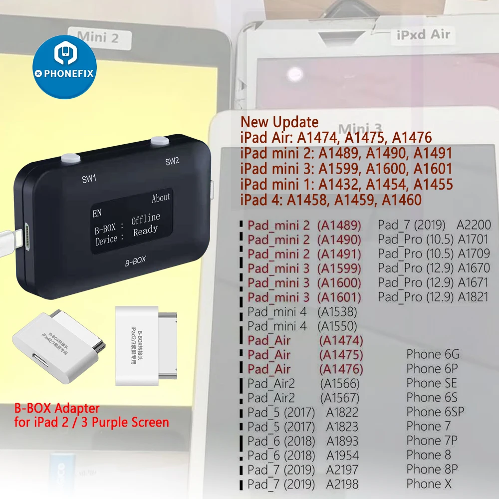 JC BBOX pro C4 DFU صندوق زر واحد في وضع الشاشة الأرجواني ل IOS A7-A11 آيفون 6-x باد Unbind WIFI تعديل بيانات NAND Syscfg