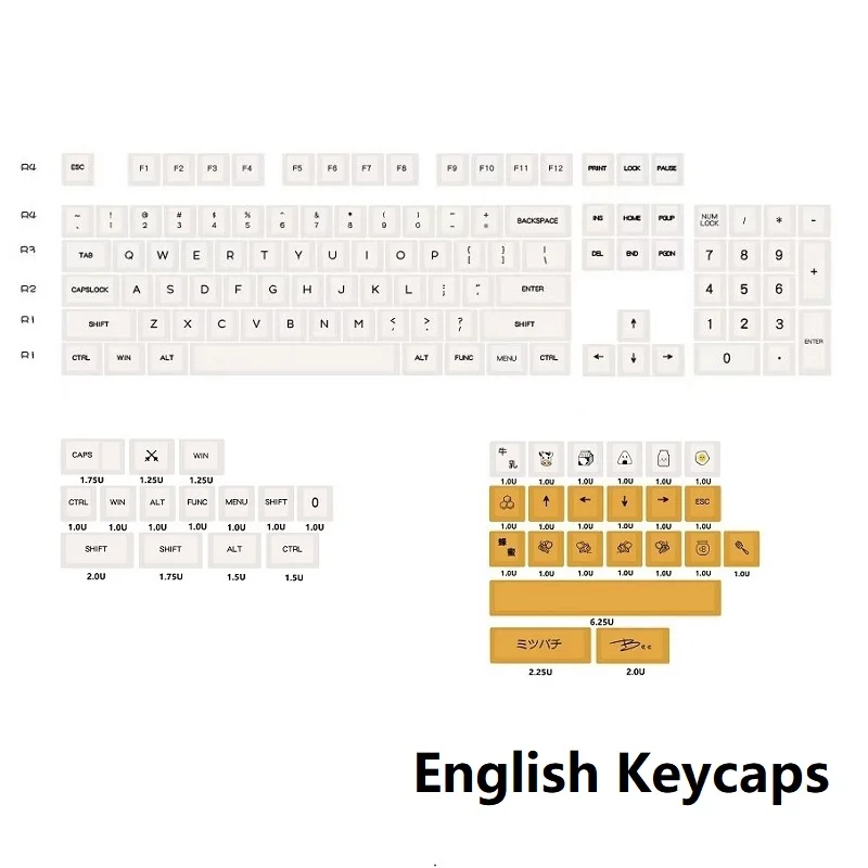 140 مفتاح PBT Keycap XDA الشخصي صبغ الفرعية الأبيض الحد الأدنى حليب العسل موضوع اليابانية Keycap ل MX التبديل لوحة المفاتيح الميكانيكية