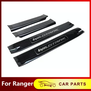 4-Door Welcome Door Sill Bar Stainless Steel Anti Step Decorative Panel Fit for Ford Ranger 2012-2021 off-road 4X4 auto part