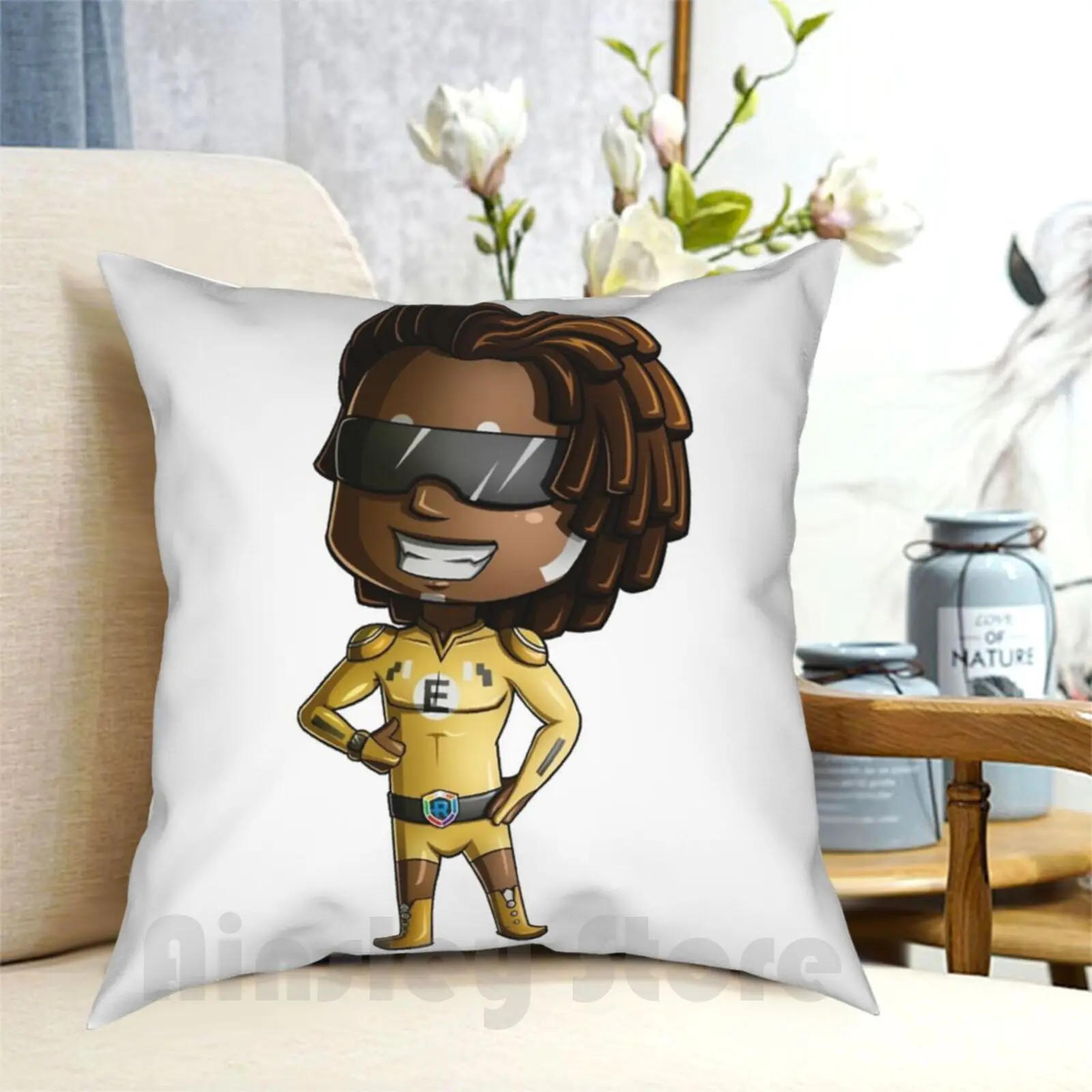 Resolveit-Empathy Chibi Pillow Case Printed Home Soft DIY Pillow cover Resolveit Resolveit Superhero Academy Superhero